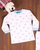 Dad Yazılı Erkek Bebek Eşofman Pijama Takımı Mavi