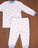 Dad Yazılı Erkek Bebek Eşofman Pijama Takımı Mavi