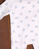 Dad Yazılı Erkek Bebek Eşofman Pijama Takımı Mavi