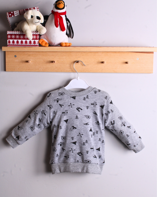 Erkek Bebek Pijama Eşofman Takımı Siyah