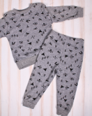 Erkek Bebek Pijama Eşofman Takımı Siyah