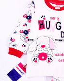 6-24 Ay Hungry Kız Çocuk Pijama Takımı Fuşya