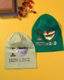 Mom Dad 2-4 Yaş Erkek Çocuk Şapkası 2'li Yeşil