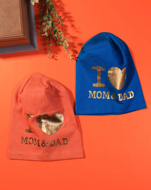 Mom Dad 2-4 Yaş Erkek Çocuk Şapka 2'li Karışık Renk