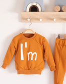 3-18 Ay Erkek Bebek Takımı I'm Cool 2'li Kahverengi