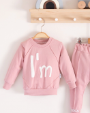3-18 Ay Kız Bebek Alt&Üst Takımı I'm Cool 2'li Pembe