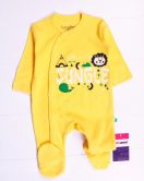 3-6 Ay Jungle Erkek Bebek 4'lü Tulum Seti Sarı