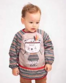 Meyve Model Sıvı Geçirmez 3'lü Paket Uzun Kollu Mama Önlüğü