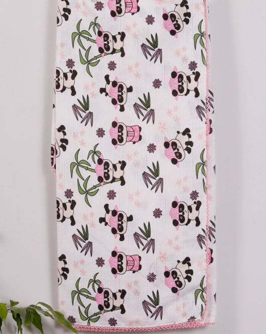 Pembe Bambu 95*120 Müslin Bebek Battaniyesi