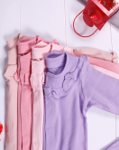 3-9 Ay Kız Bebek Tulum Robası Astarlı Fiyonk Şapkalı Açık Pembe