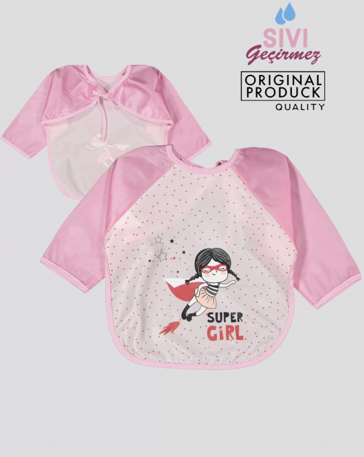 Süper Girl Sıvı Geçirmez Giyilebilir Mama Önlüğü (süper Girl)