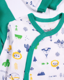 3-6 Ay Jungle Erkek Bebek 4'lü Tulum Seti Yeşil
