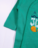 3-6 Ay Jungle Erkek Bebek 4'lü Tulum Seti Yeşil