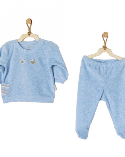 Andywawa AC22316RP Tiny Bear & Friends Kadife 2Li Takım Blue