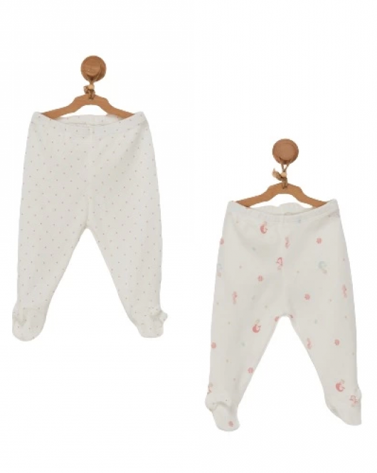 Andywawa AC22618 Mermaid 2Li Patikli Pantolon Ekru