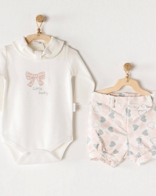 Andywawa Ac23251 Heart To Heart 2li Bebek Takım Pink