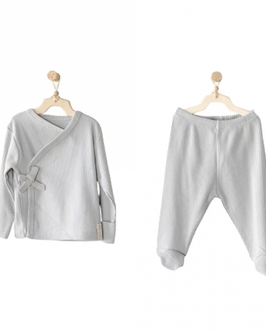 Andywawa AC23645 Modal 2li Bebe Zıbın Takım Grey