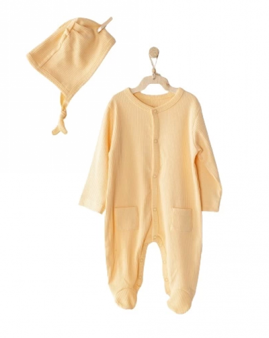 Andywawa AC23651 Modal Bebe Tulum Takım Yellow