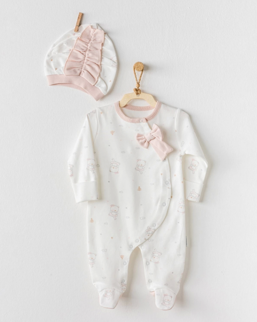 Andywawa AC24138 Ballerina Bebe Tulum Takım Ekru