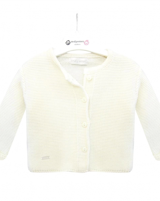 Andywawa AC24333 Basic Bebe Ceket Ekru