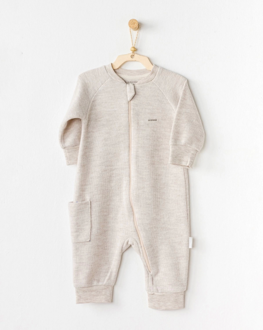 Andywawa AC24412 Basic Bebek Tulum Beige Melange