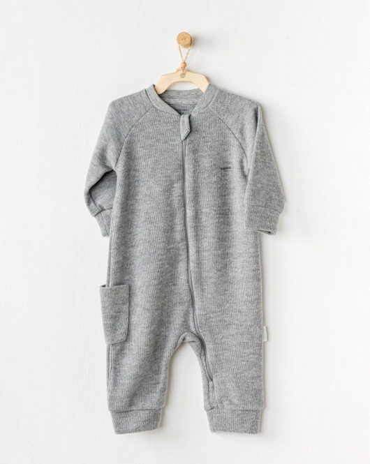 Andywawa AC24412 Basic Bebek Tulum Grey Melange