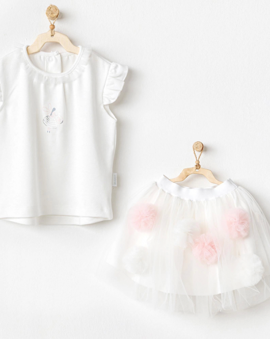 Andywawa Ac24503 Petit Love 2'li Bebek Takım Ekru