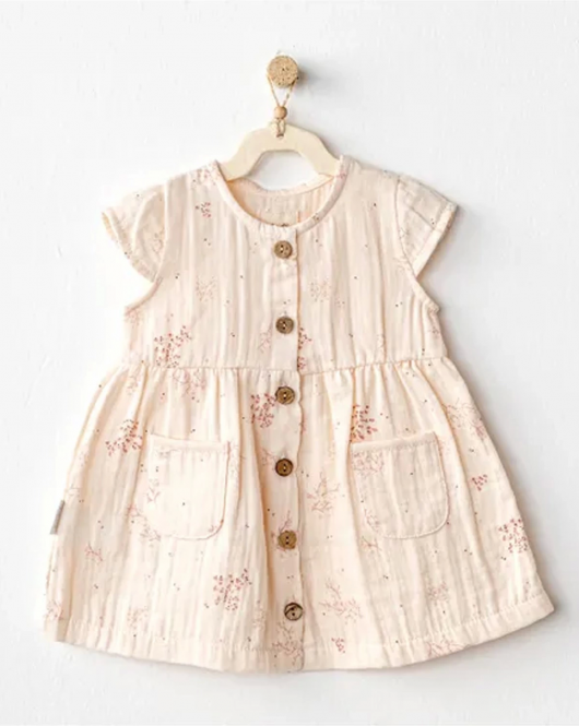Andywawa Ac24679 Dress Pretty Flowers Bebek Elbise Salmon