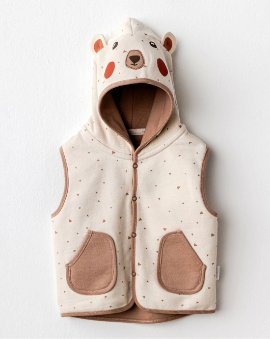 Andywawa AC25028 Adventurous Bear Bebe Yelek Beige