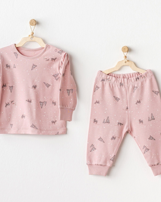 Andywawa AC25050 Puppy Gazelle 2'Li Bebe Takım Pink