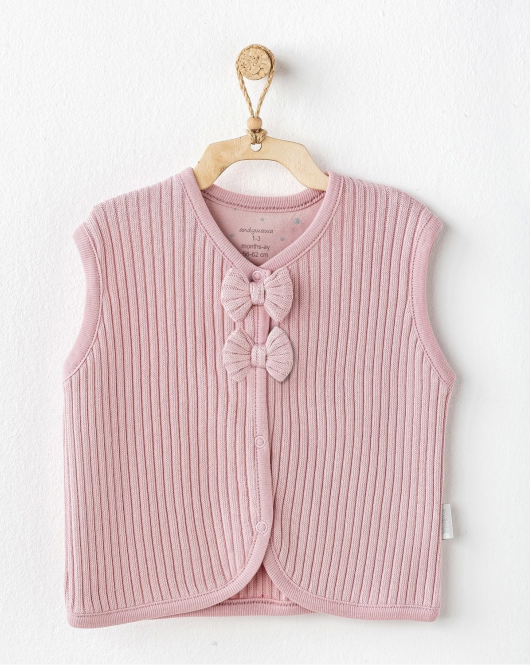 Andywawa AC25098 Sweet Penguin Bebe Yelek Pink