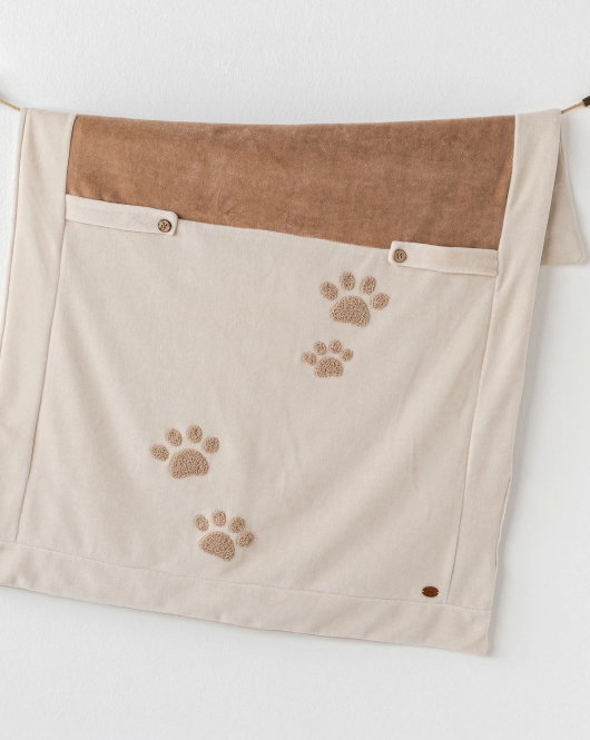 Andywawa AC25327 Happy Newyear Kadife Bebe Battaniye 90x85 Beige