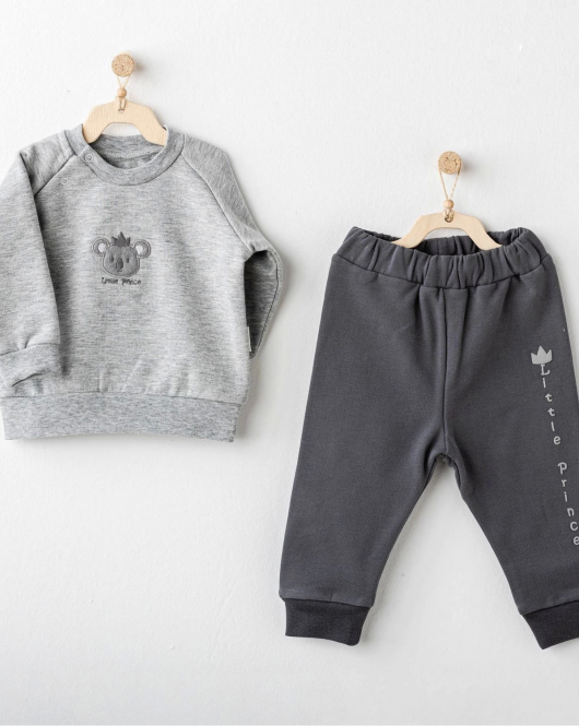 Andywawa AC25355 Basic 2'Li Bebe Takım Grey