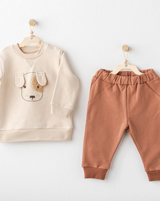 Andywawa AC25356 Basic 2'Li Bebe Takım Beige