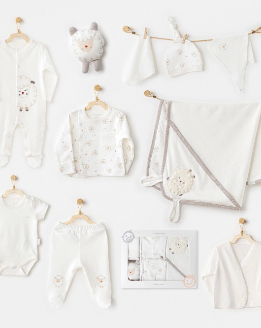 Andywawa Ac25561 Newborn Set Tinny Ships 10'lu Hastane Çıkışı Ekru