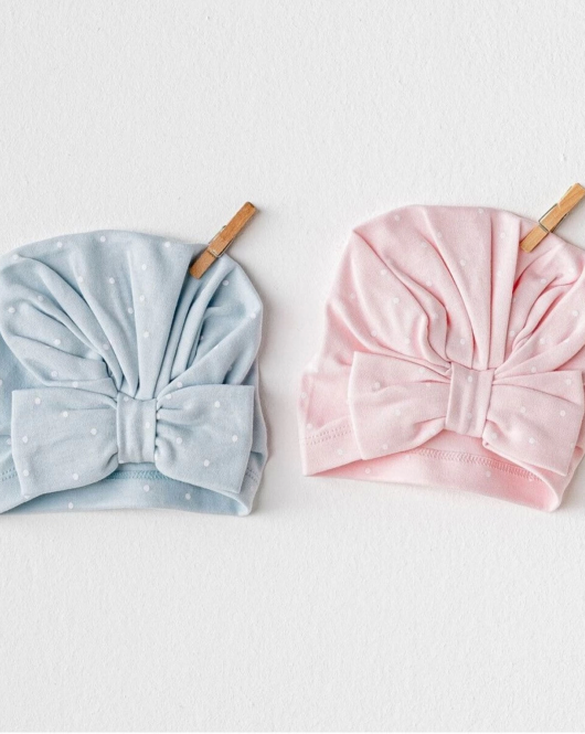 Andywawa Ac25648 Cuddly Bunny Bear 2'li Şapka Pink Blue