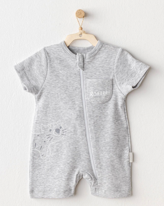 Andywawa Ac25810 Romper Little King Bebek Tulum Grey