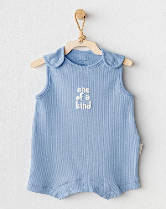 Andywawa Ac25895 Romper Basic Bebek Tulum Blue