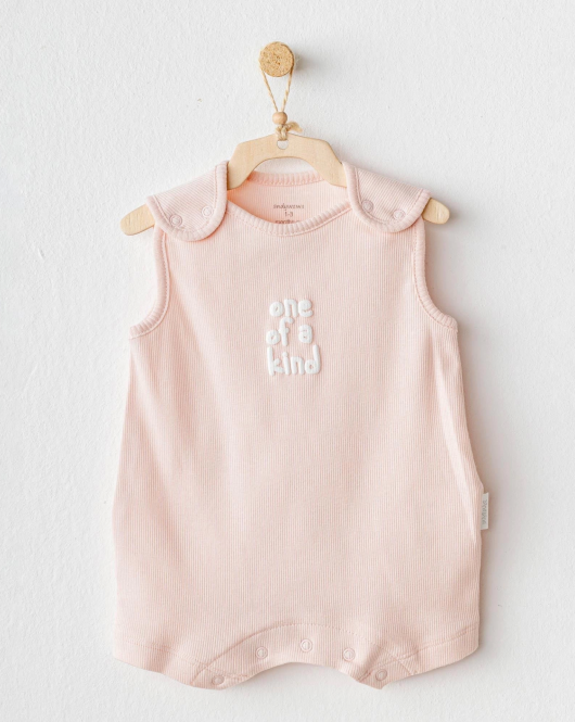 Andywawa Ac25895 Romper Basic Bebek Tulum Salmon