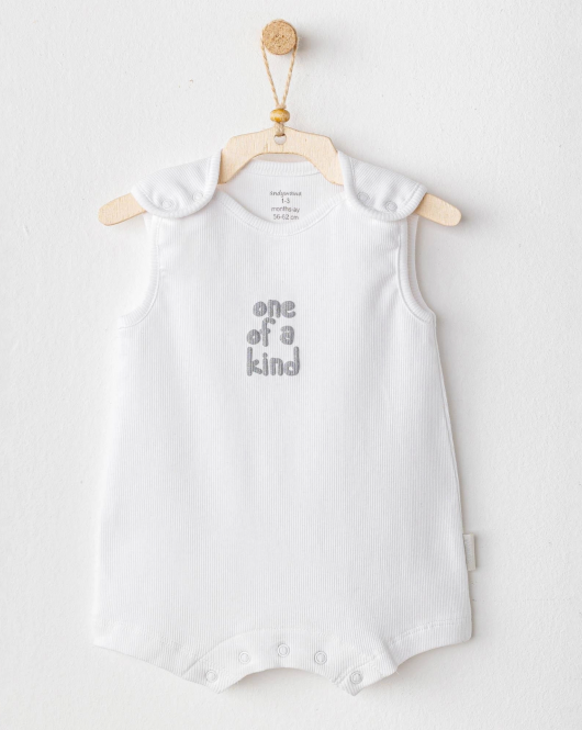 Andywawa Ac25895 Romper Basic Bebek Tulum White