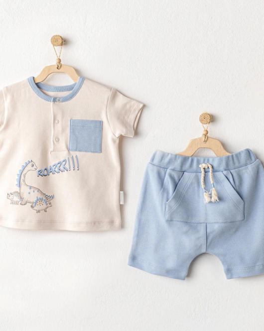 Andywawa Ac25915 Dino 2'li Bebek Takım Blue