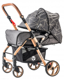 Baby Care 500 Combo Maxi Pro Çift Yönlü Puset Gold Siyah