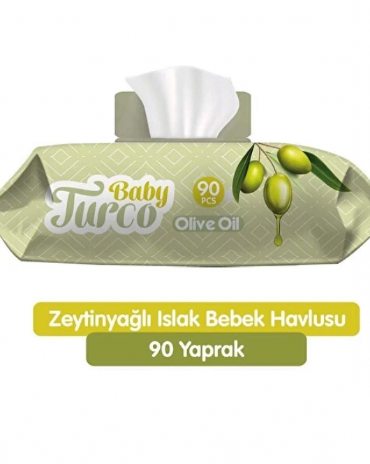Baby Turco Zeytinyağlı Islak Havlu Mendil 90 Adet