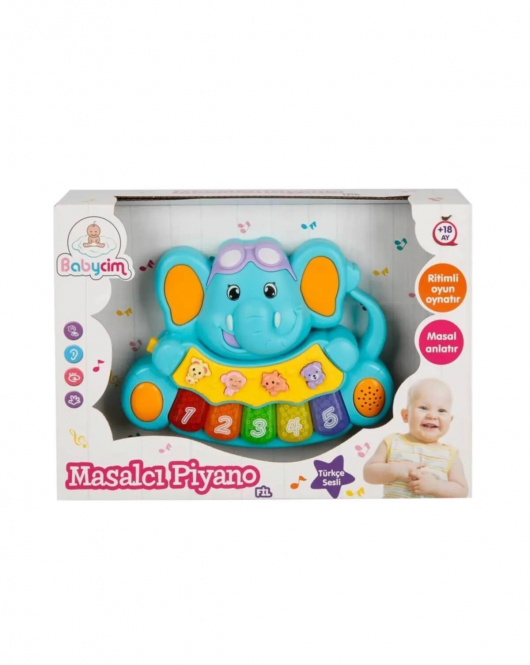 Babycim Türkçe Fil Masalcı Piyano