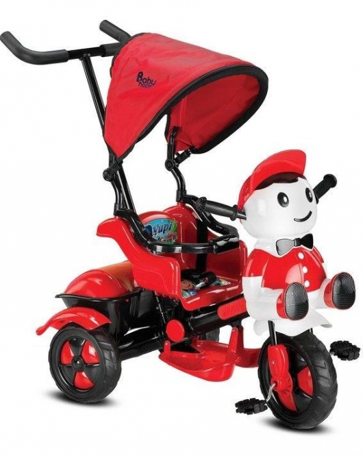 Babyhope 125 Yupi Triycle 3 Tekerli Kontrollü Bisiklet Kırmızı-Siyah