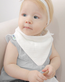 BabyJem Ahşap Diş Kaşıyıcılı Bürümcük Müslin Önlük 736 Ekru