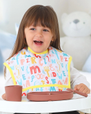 BabyJem Baskılı BLW Kolsuz Önlük 788 Harf Desen