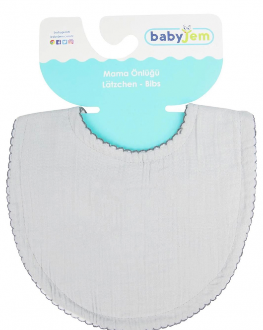 BabyJem Bürümcük Müslin Önlük 811 Gri