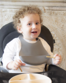 BabyJem Mini Silikon Önlük 718 Gri