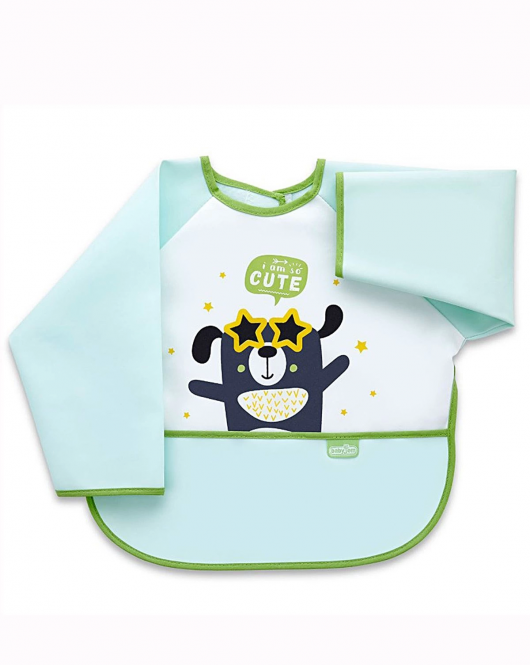 BabyJem Poli Muşamba Kollu Mama Önlüğü 034 Yeşil